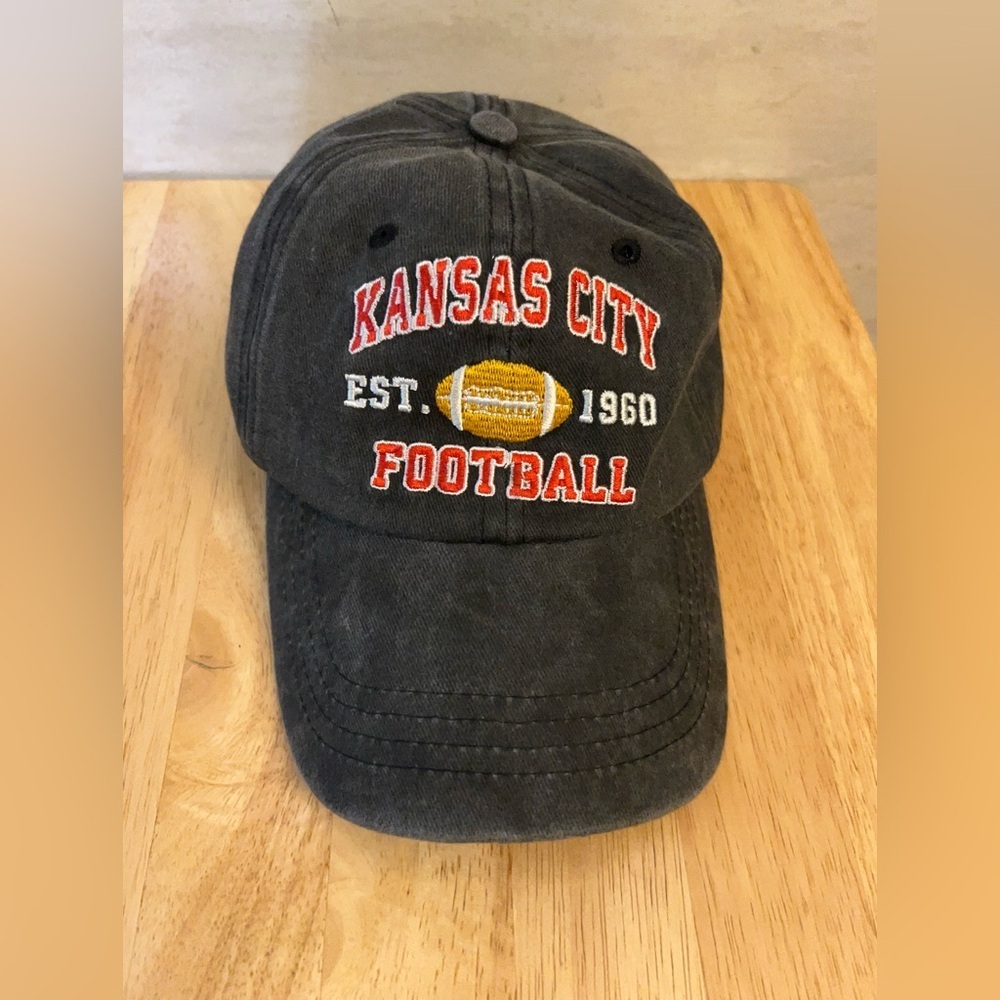 Vintage-Style Kansas City Football Embroidered Adjustable Cap
